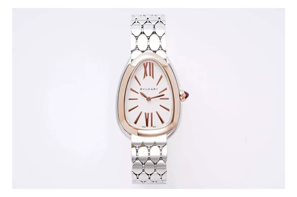 불가리 세르펜티 세두토리 워치 화이트 다이얼 콤비 33mm 103144